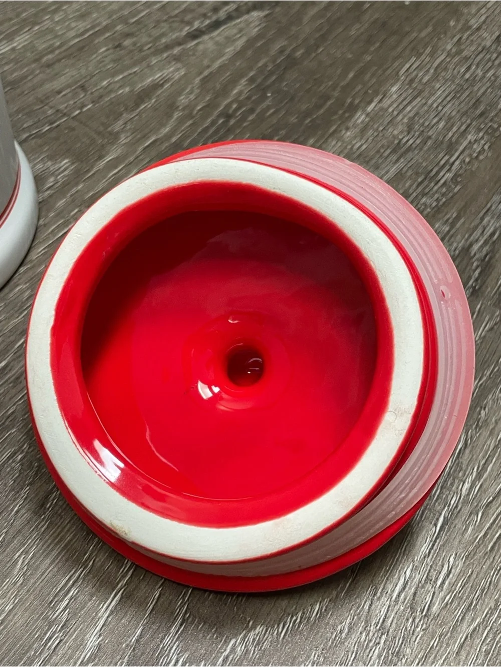Disney Red-Accent Ceramic Canister cookie jar with Mickey & Friends Artwork NWOT
